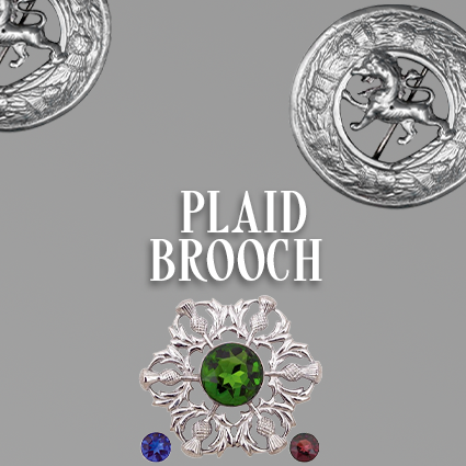 Plaid Brooches